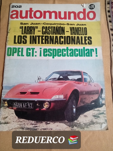 Automundo 202 Opel Gt San Juan Coquimbo 18/3/1969