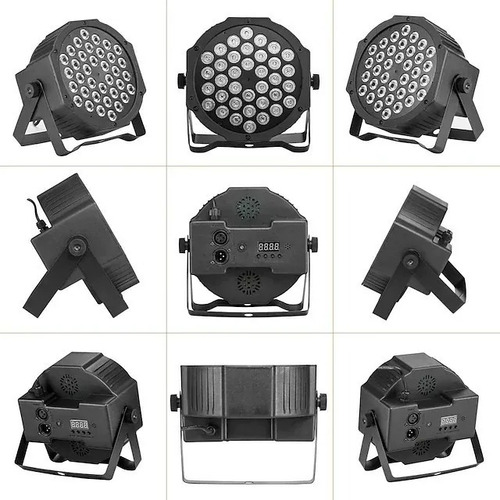 Imagen 2 de 6 de Foco Par 36 Led Dmx Uv Negro Luz Ultravioleta Fiestas Flour
