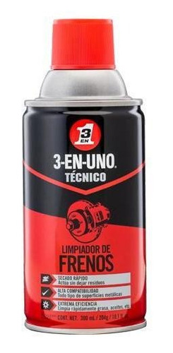 Limpiador De Frenos 300ml 3-en-uno Técnico