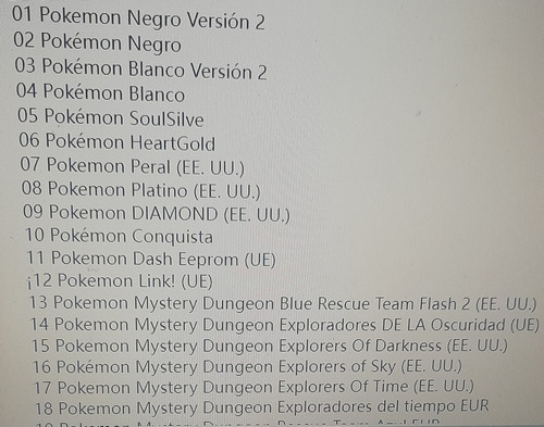 Pokemon Collection Para Nds 23 En 1 (Usado)