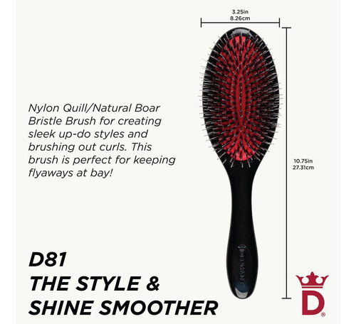 Cepillo De Pelo Denman Style And Shine D81m Para Lucir Una E