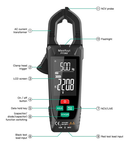.. Pinza Medidor De Temperatura Inteligente Pinza