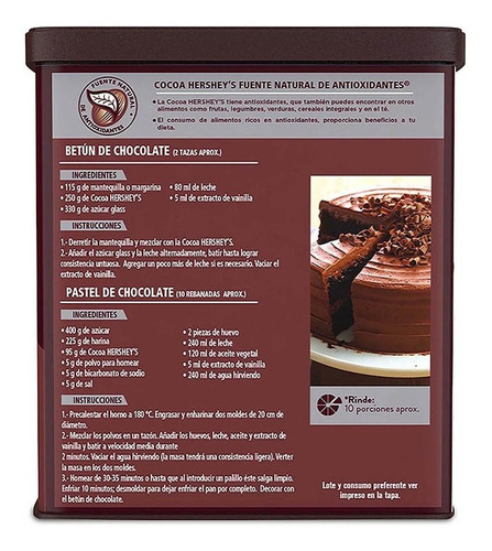 Cocoa 100% Natural Hershey's 200g