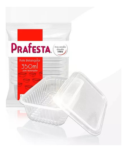 Pote Descartável 350ml Marmita Fit Microondas Freezer 144un