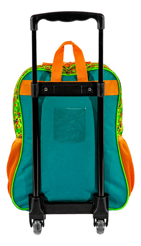 Mochila De Rodinha Escolar Minecraft Creeper Sestini Verde