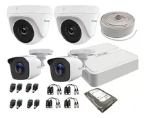 Comprar Kit Seguridad Hikvision 4 Camaras + Dvr, 1080p + Accesorios