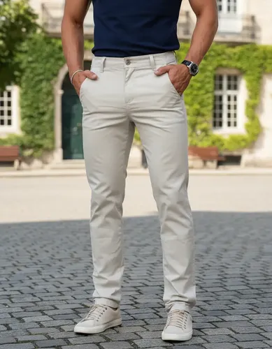 Calça Masculina Sport Fino Casual Sarja Elastano Elegante