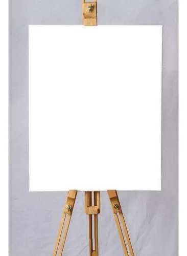 Lienzo Cuadro Blanco Con Bastidores 40x50 Cm Blanco Marrón Claro