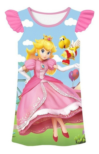 Disfraz De Princesa Peaches Super Mario Bros Para Niñas 1