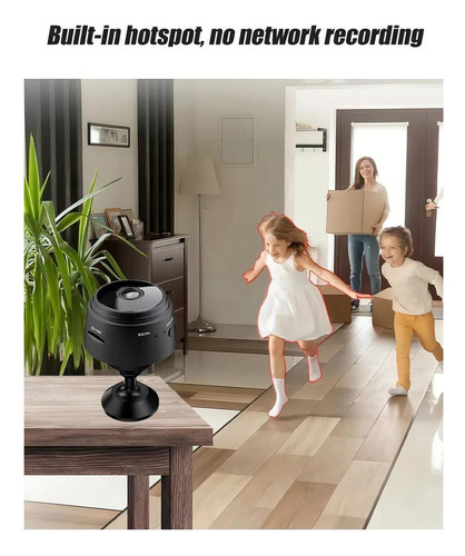 Cámara Oculta Espía Wifi Con Batería Discreta En Negro