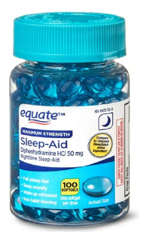 Equate Sleep Aid 50mg-100 Gels