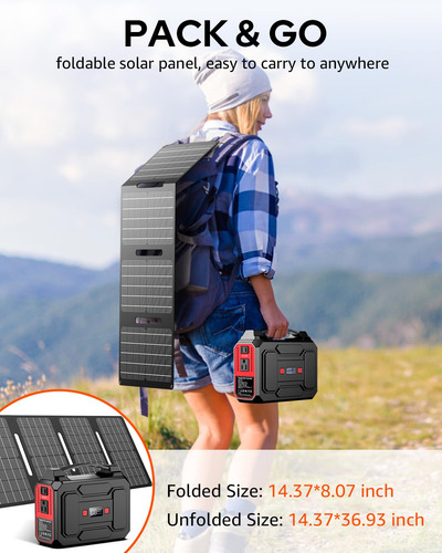 Generador Solar Portátil 200 W 146 Wh 40 W Mmg
