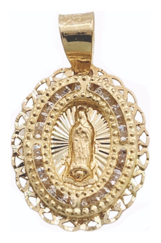 Medalla Oro De 10k Virgen Guadalupe Oro Cadena Regalo 006