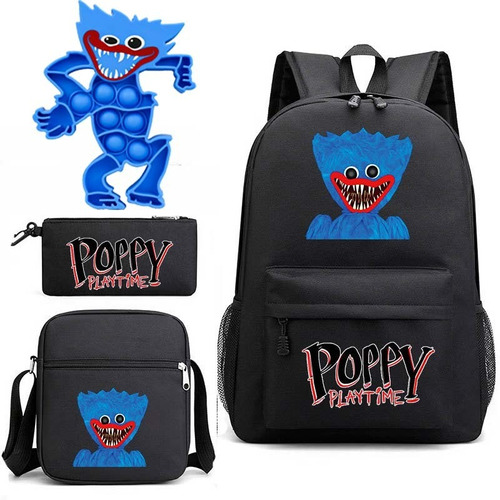 Juego De Tres Piezas Huggy Wuggy Kids School Bags +juguete