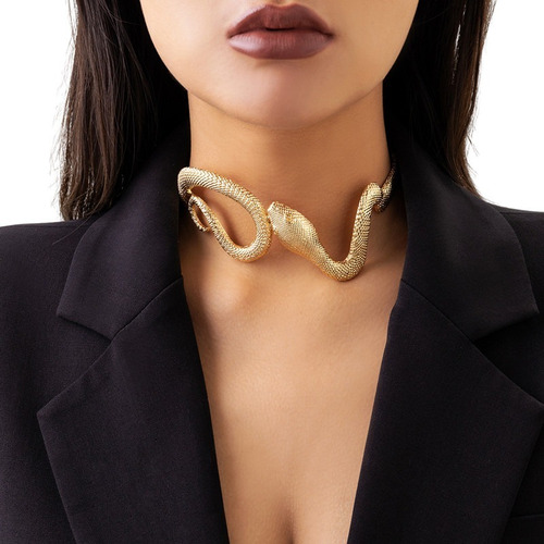 Collar De Clavícula En Forma De Serpiente Enredado 