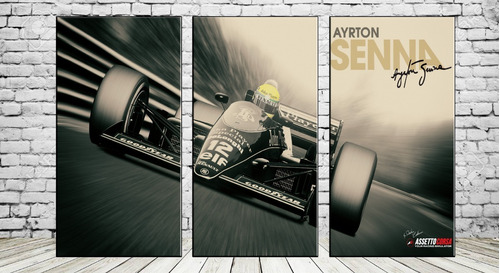 Cuadros Ayrton Senna Automovilismo 75x45 Cm Ideal Habitacion