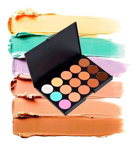 2 Paleta De 15 Correctores Granos Maquillaje Contorno Tono Correctores Maquillaje