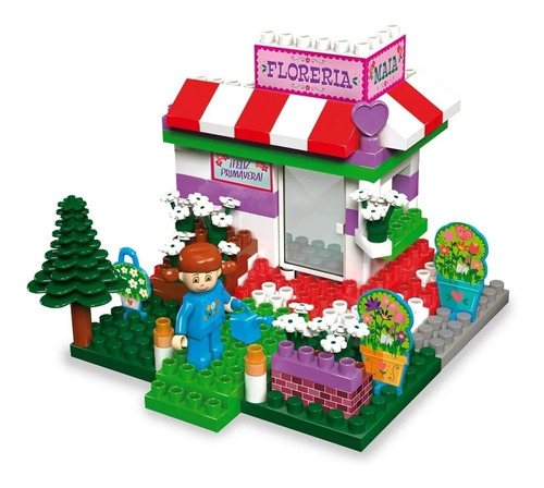 Imagen 2 de 4 de Blocky Chicas Floreria 100 Piezas Licencia Oficial