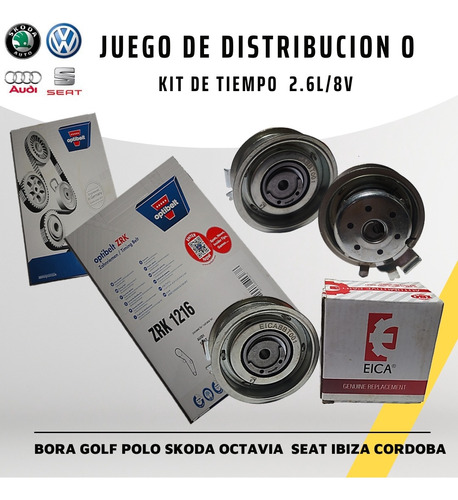 Kit De Tiempo Vw Bora Octavia Cordoba Golf Polo Ibiza 2.0/8v