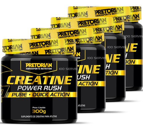Kit 4x Creatina Pretorian 300g - Pretorian Sabor Neutro
