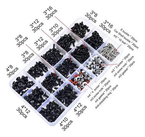 Kit De 500 Tornillos Hexagonales M3 M4 For Coche Rc