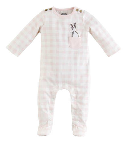 Mud Pie Baby Girls Bunny Pocket Sleeper, Rosado