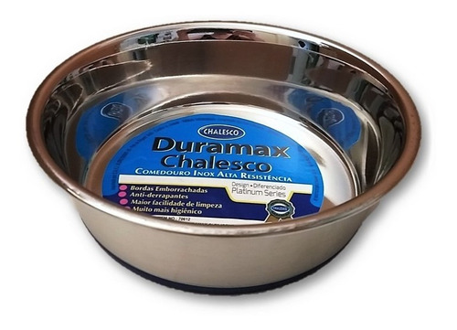 Comedouro Bebedouro Pet Inox Duramax Antid. Silicone P 300ml