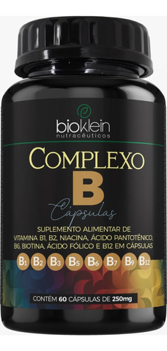Suplemento Alimentar Complexo B 60 Cápsulas - Bioklein