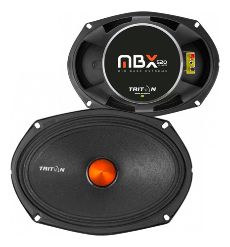 Alto Falantes Woofer Mid Range Triton Mbx 520 6x9 4ohms