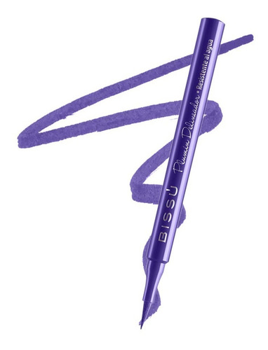 Delineador De Ojos Líquido Bissú Plumín Delineador Violeta