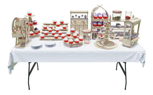 Candy Bar Mdf Muebles Para Mesa De Dulces Fiesta Kit P