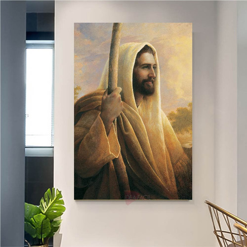 Cuadro Canvas Premium Decora Jesús Pastor Cristo Arte 100x70