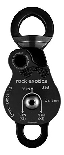 Polea Rock Exotica Omni-block 1.5puLG - Doble Negra