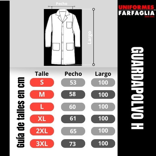 Imagen 2 de 5 de Guardapolvo Medico Blanco Delantal Laboratorio Uniforme Loc