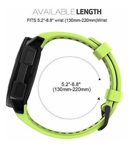Malla De Silicona Garmin Instinct 2/ Solar/ Tactical Verde