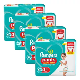 4 Pampers Pants Ajuste Total Todos Los Talles