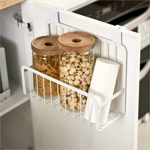 Imagen 3 de 7 de Organizador Alacena Colgante Puerta Canasto Mesada Metal
