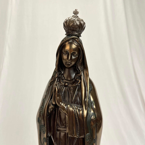 Imagen 2 de 3 de Virgen De Fátima Con 3 Pastorcitos 45cm