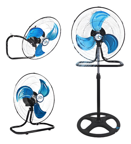 Ventilador Abanicos Pedestal Piso Pared 3en1 Con 3 Aspas