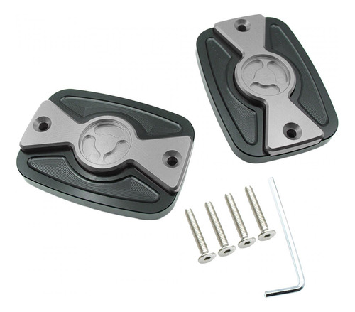 2 Piezas De Tapa De Tanque De LĂquido De Frenos De Plata