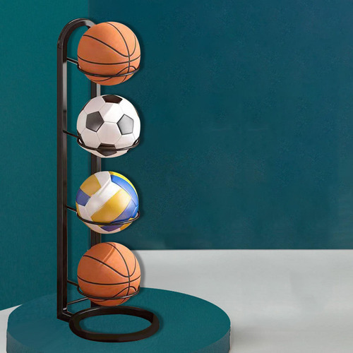 Estante De Almacenamiento Vertical Para Pelotas De Negro