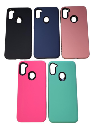 Funda Anti Shock Para Samsung A11 + Glass Full 9d