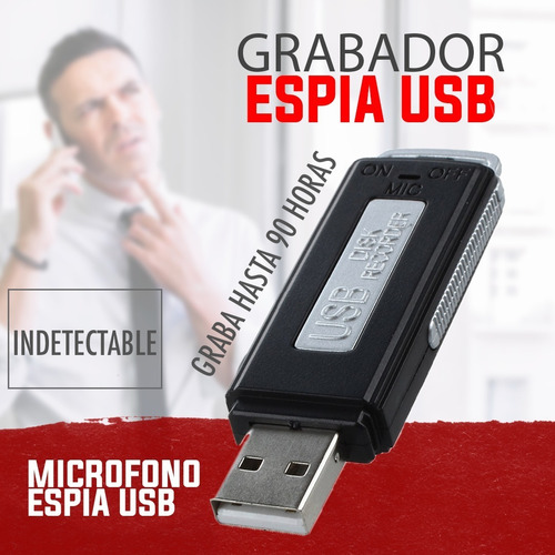 Grabador De Voz Usb Espia 8 Gg Hasta 90hrs Envio Gratis