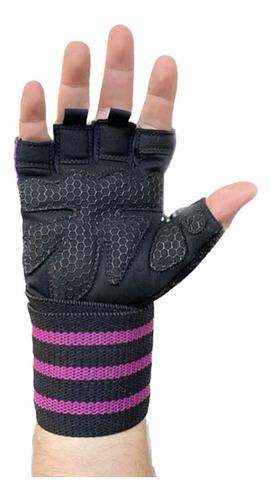 Imagen 6 de 10 de Guantes De Entrenamiento Musculación Y Fitness Con Muñequera