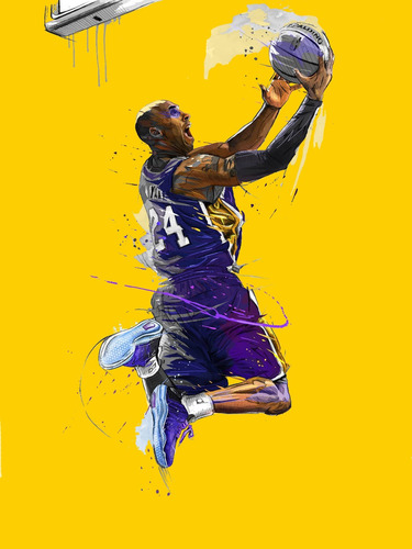 Cuadro Decorativo Moderno Kobe Bryant Art / Tela