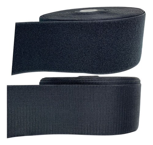 Rollo Contactel Velcro 10cm De Ancho 25 Metros Largo Negro