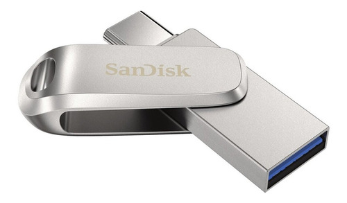 Imagen 2 de 3 de Pendrive SanDisk Ultra Dual Drive Luxe 256GB 3.1 Gen 1 plateado