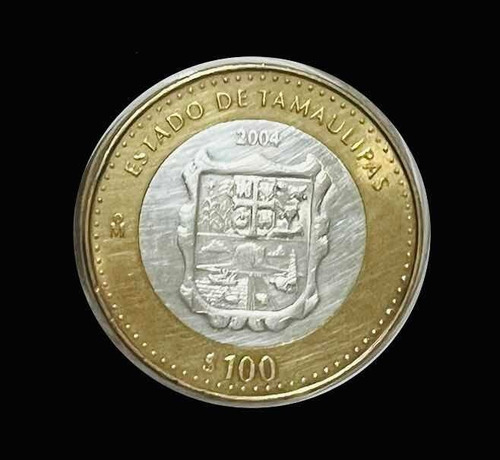 Moneda De 100 Pesos Conmemorativa Estado Tamaulipas 1ra Fase