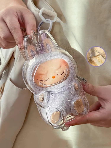 Protector De Labubu Llavero,transparente Funda Para Labubus