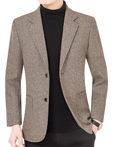 Saco Blazer Hombre Moda Formal Confort Slim Fit Dos Botón